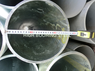 Blue-colored Band Welded Galvanized Steel Pipes With Threading and Couplings