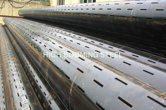K55 Slotted screen casing pipes for oil well drilling