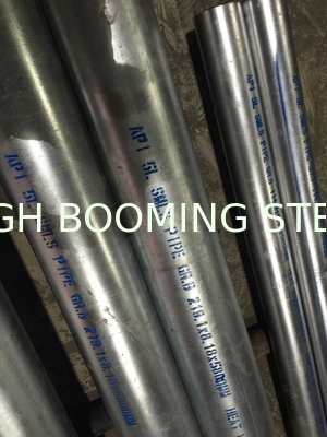 API 5L GR.B PSL1 Hot Galvanized Seamless Tubes with threads and couplings