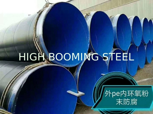 S355 SSAW Welded steel pipes with external 3PE and internal FBE Coating